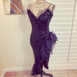 Black sequins dress